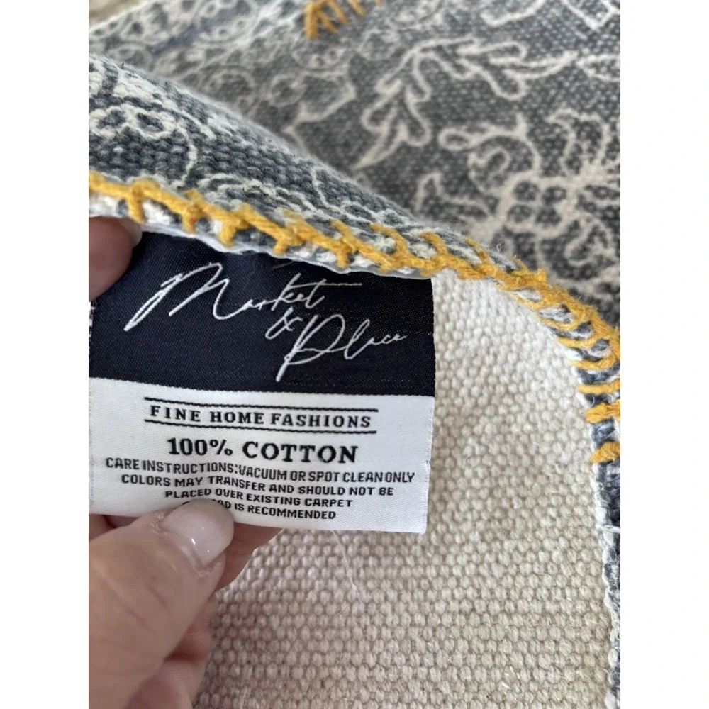 Market & Place Fine‎ Home Fashions Rugs 100% Cotton Gorgeous GUC 3488